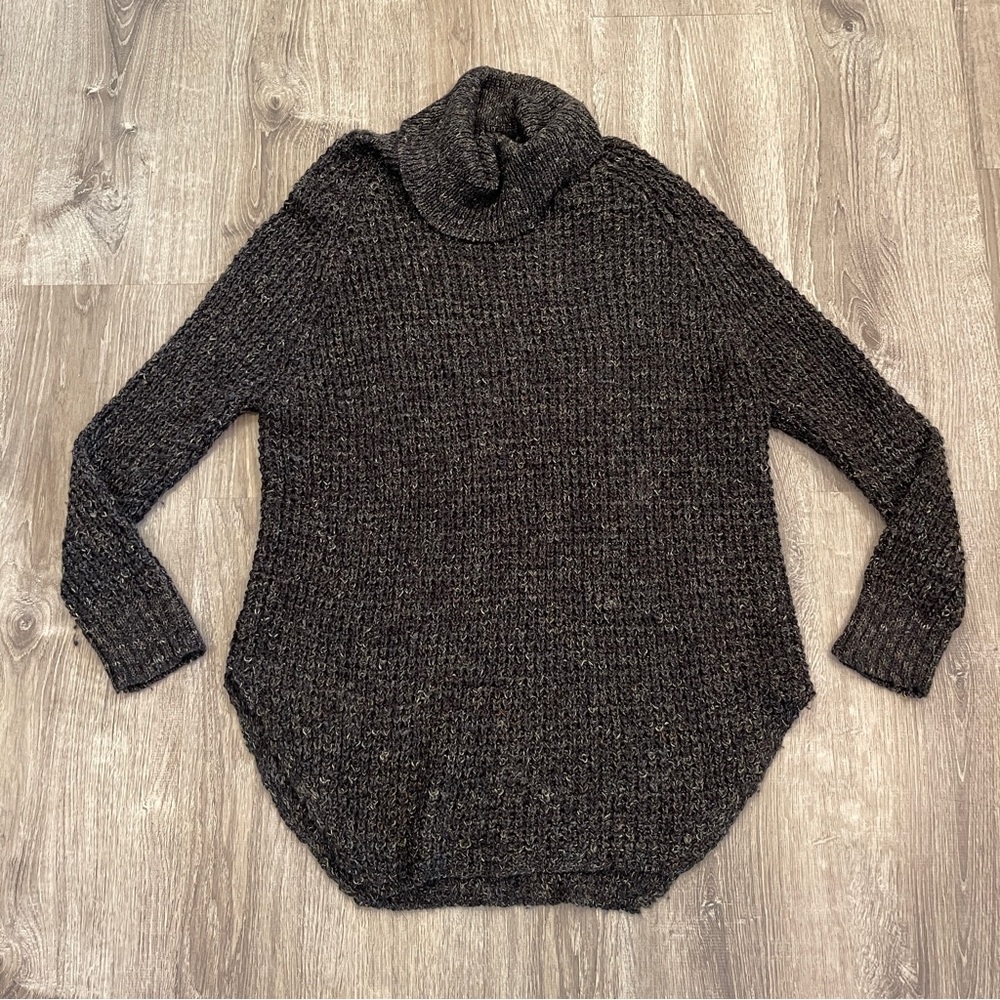 Free People Oversized Turtleneck Sweater - Gray - Women’s Size Smal